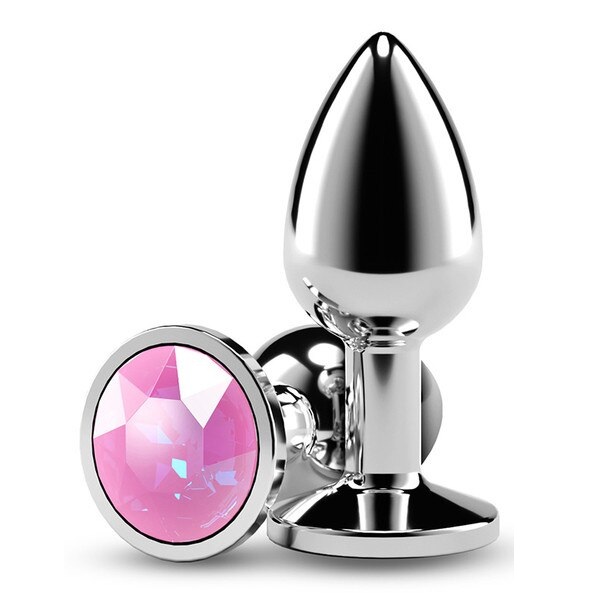 Rear Assets Silver Small Pink Gem